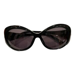 ESCADA SES 033S COL 700 Women's Black Plastic w/Rhinestone Detail Sunglasses